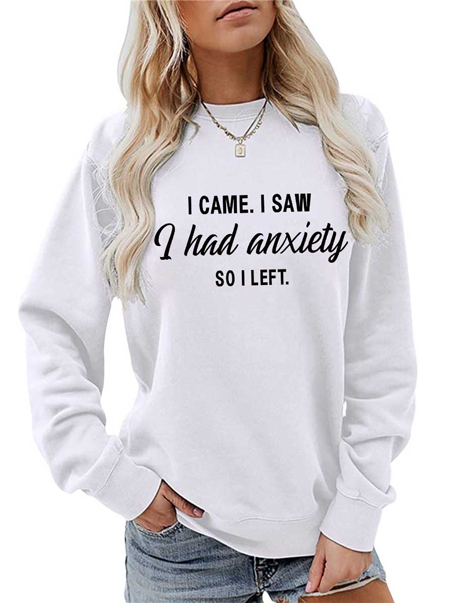 Lunimesd Alphabet Women's Autumn and Winter Long Sleeve Sweatshirt