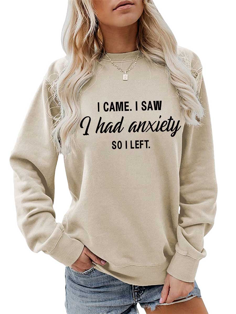Lunimesd Alphabet Women's Autumn and Winter Long Sleeve Sweatshirt
