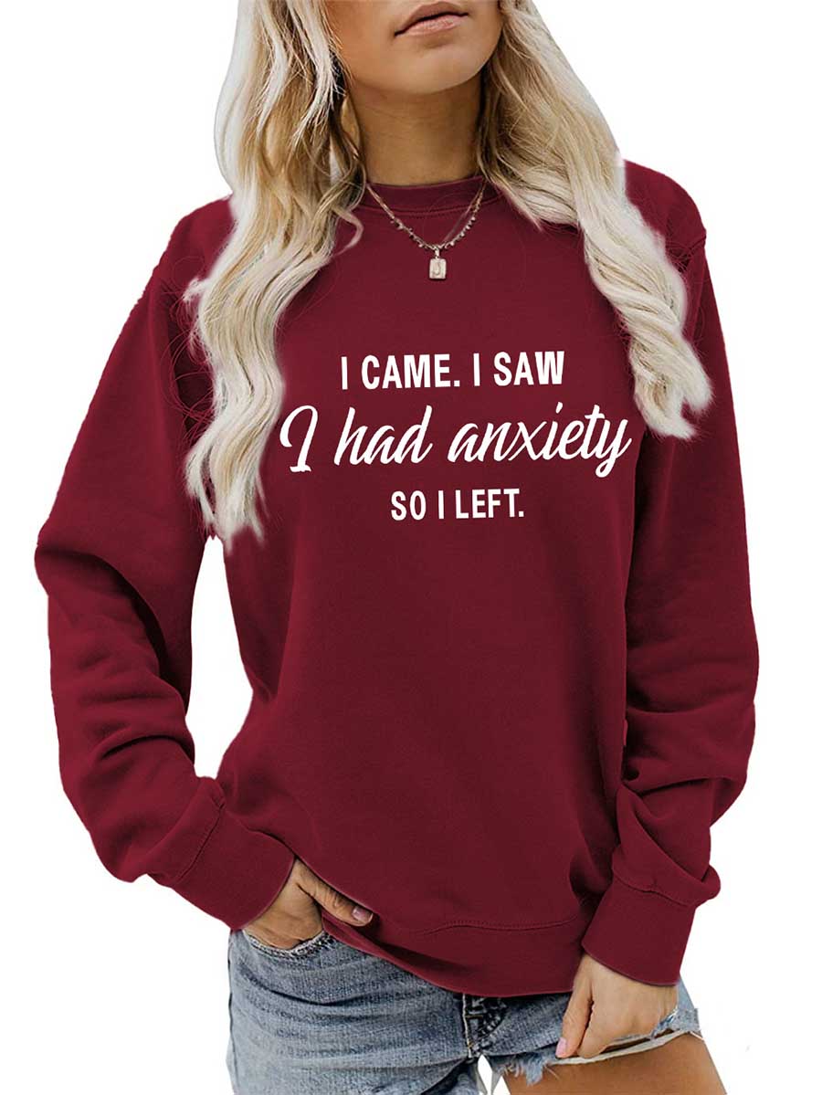 Alphabet Women's Autumn and Winter Long Sleeve Sweatshirt