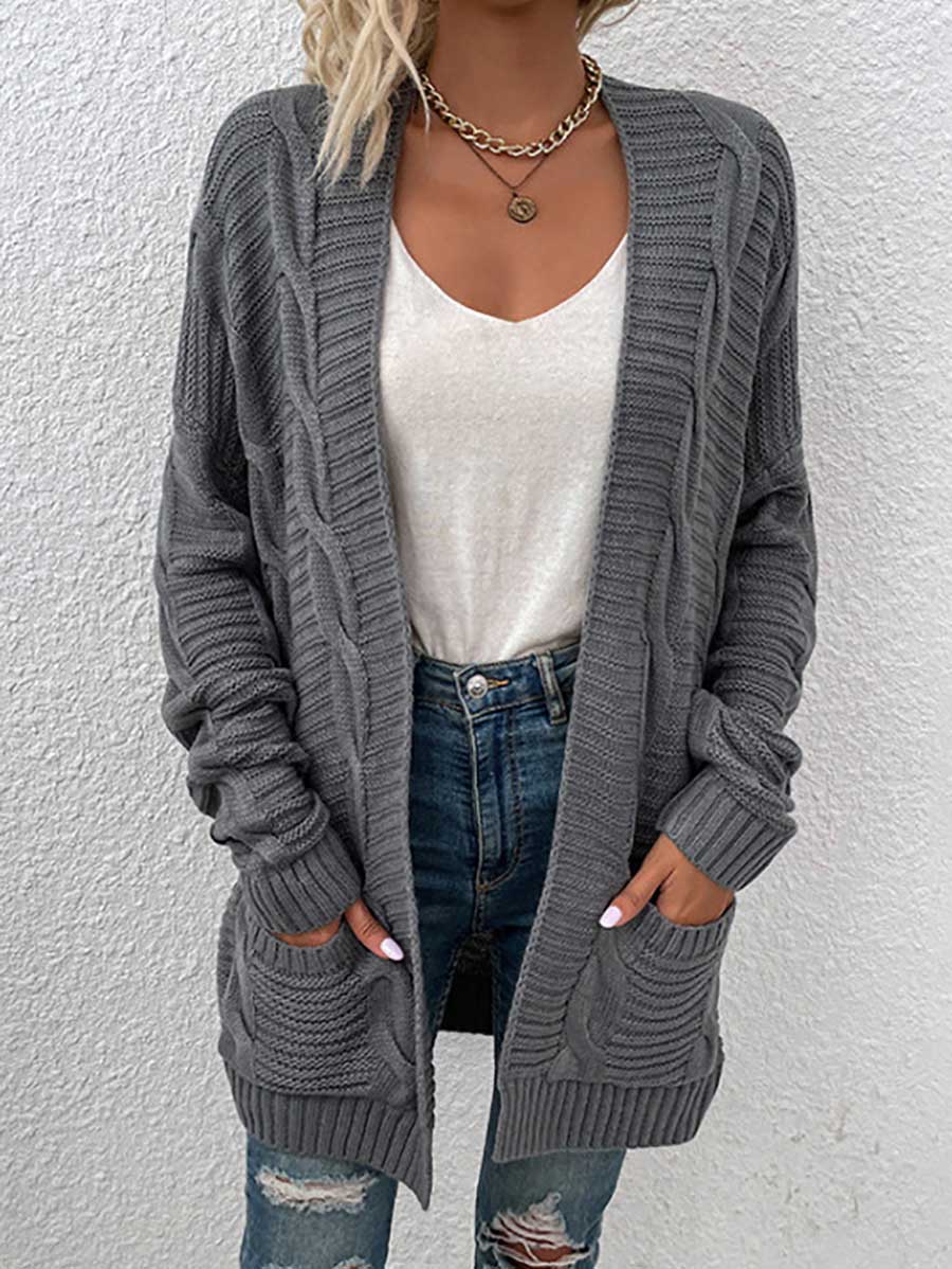 Lunimesd Long Knit Twist Cardigan Sweater