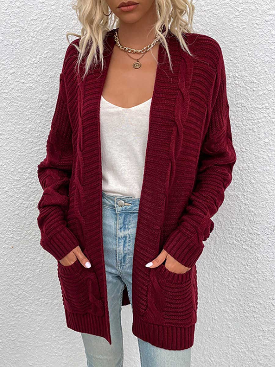 Lunimesd Long Knit Twist Cardigan Sweater