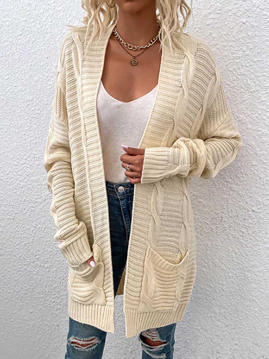 Lunimesd Long Knit Twist Cardigan Sweater