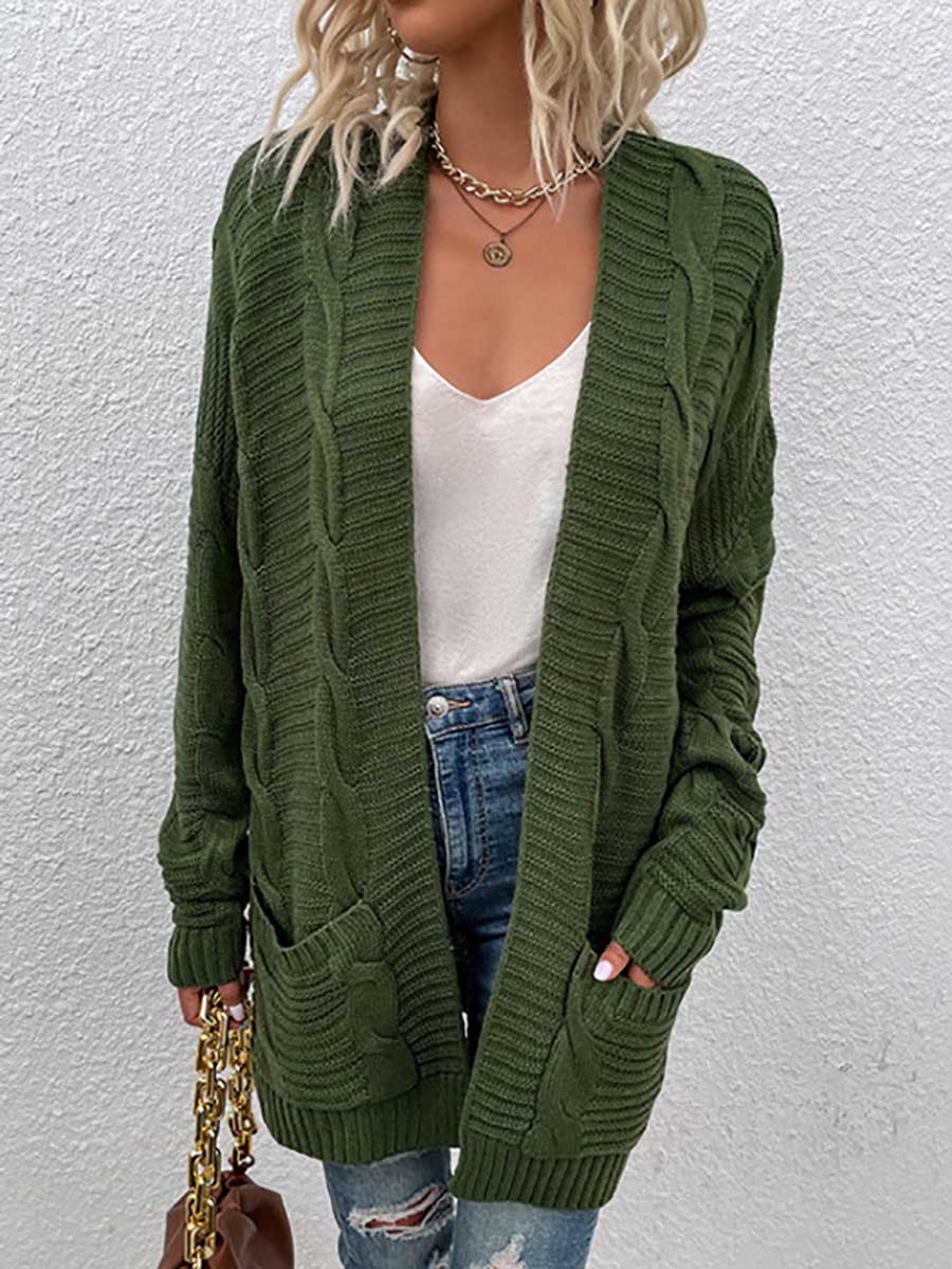 Lunimesd Long Knit Twist Cardigan Sweater