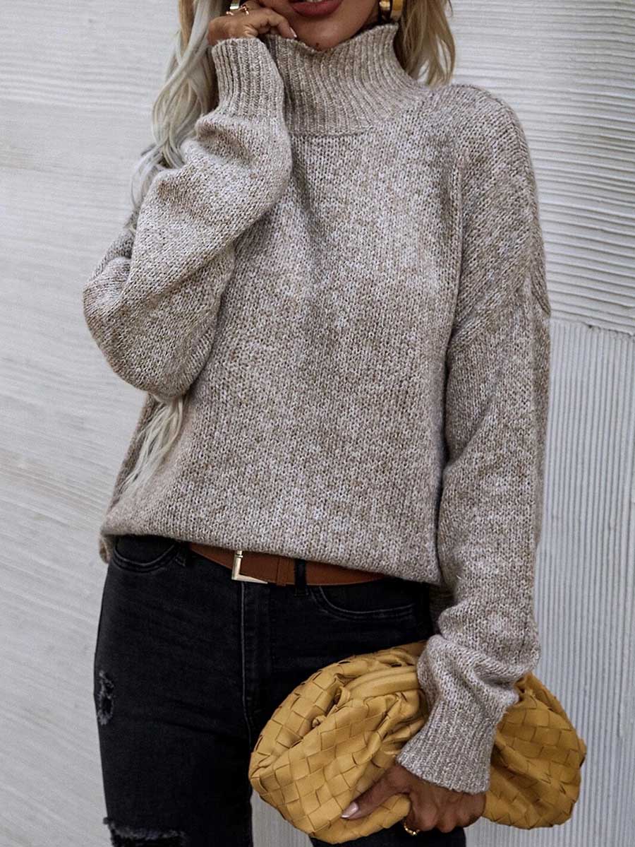 Lunimesd Loose Round Neck Pullover Twist Sweater