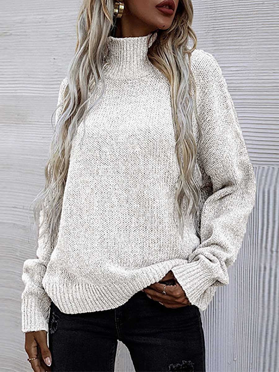 Lunimesd Loose Round Neck Pullover Twist Sweater