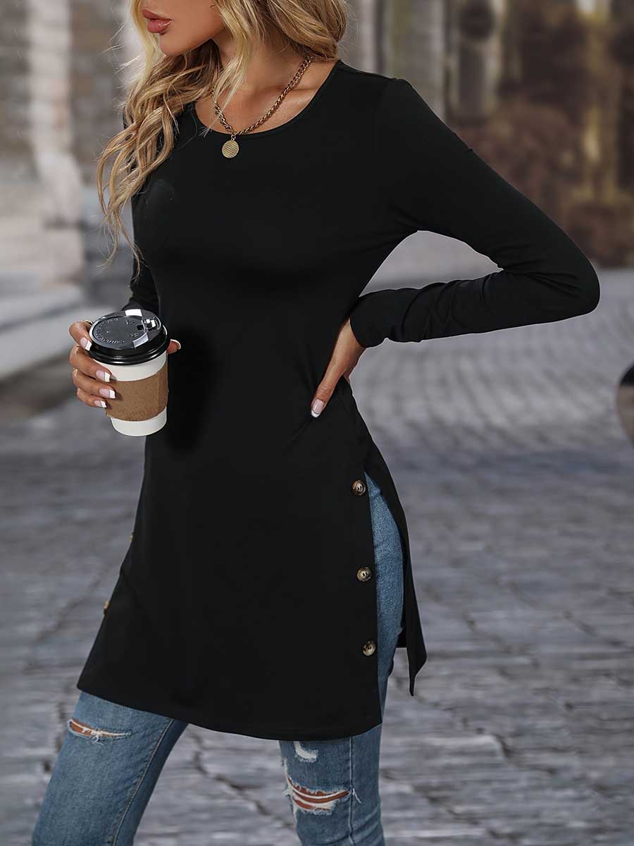 Lunimesd Slim and skinny split dress