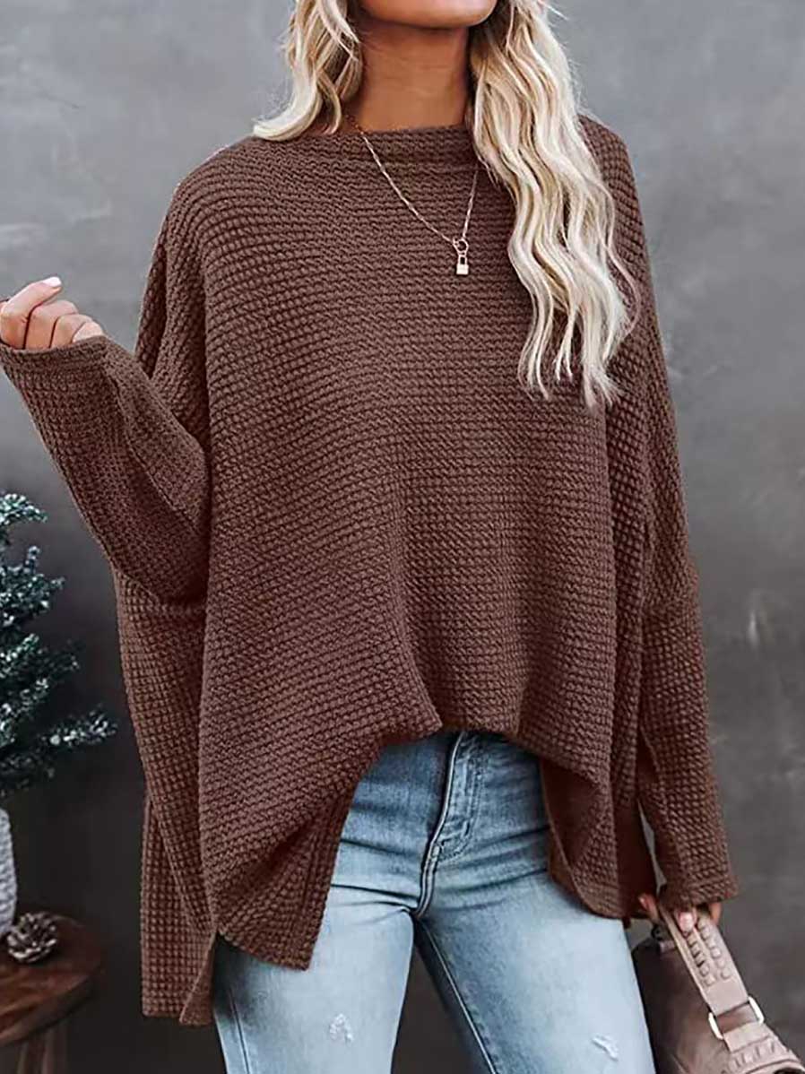 Lunimesd Knitted waffle slouchy top