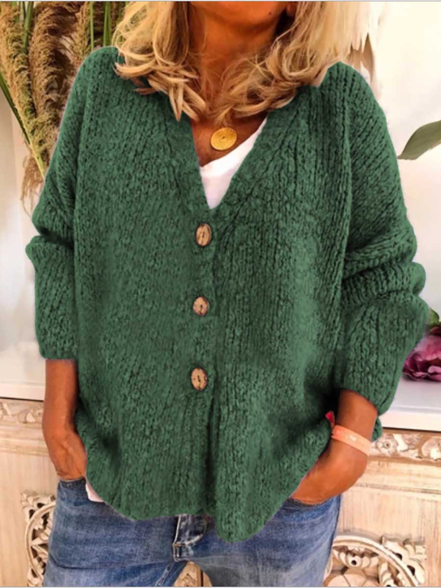 Lunimesd Solid Color Loose Knit Sweater