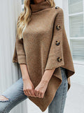 Lunimesd Shawl cape turtleneck sweater