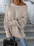 Lunimesd Crew neck pullover knit sweater
