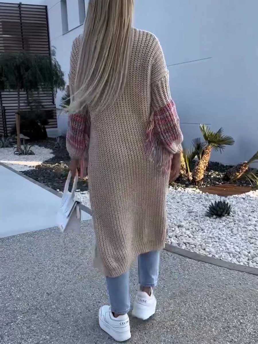 Lunimesd Fringed Knit Knit Sweater