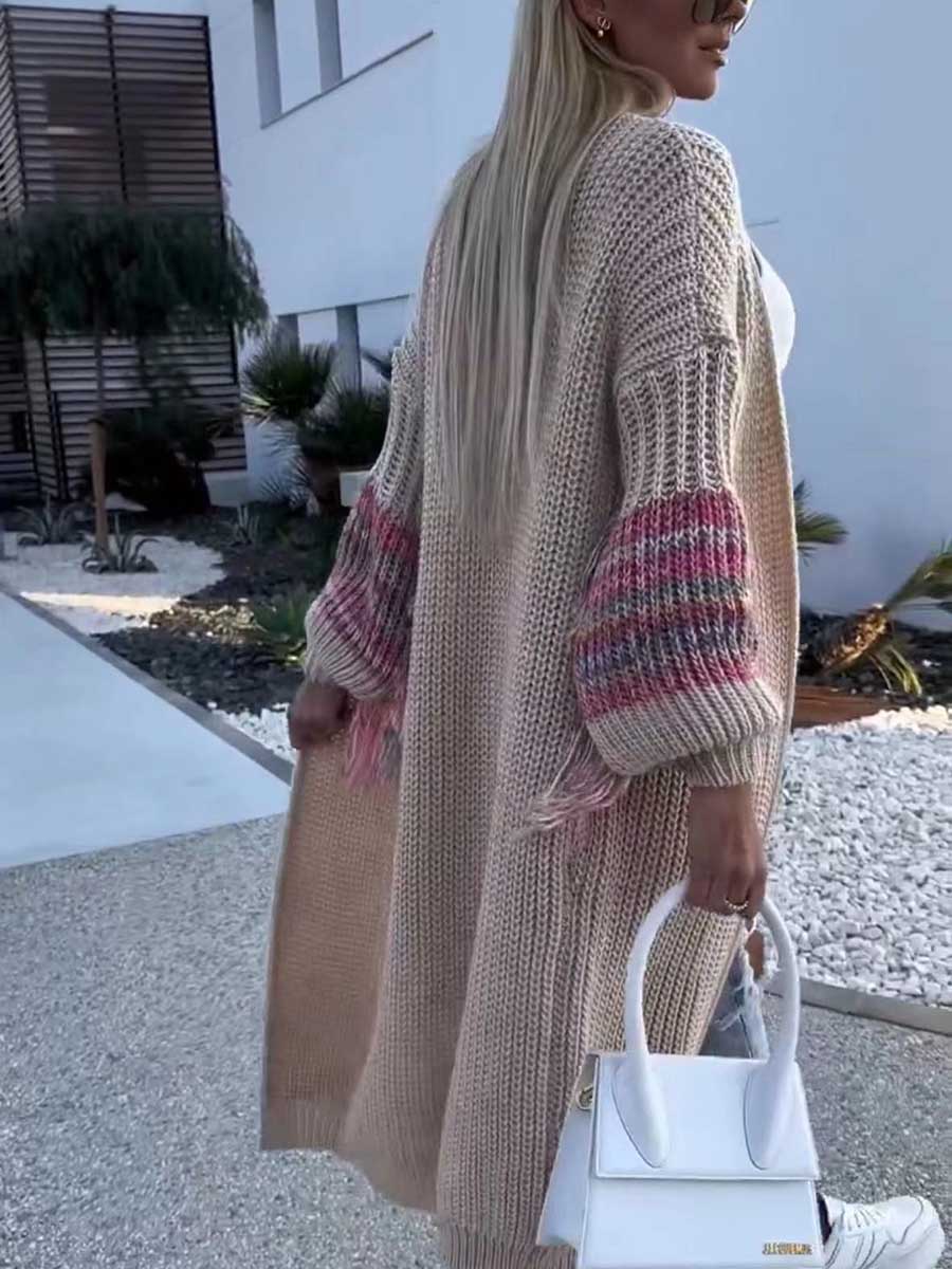 Lunimesd Fringed Knit Knit Sweater