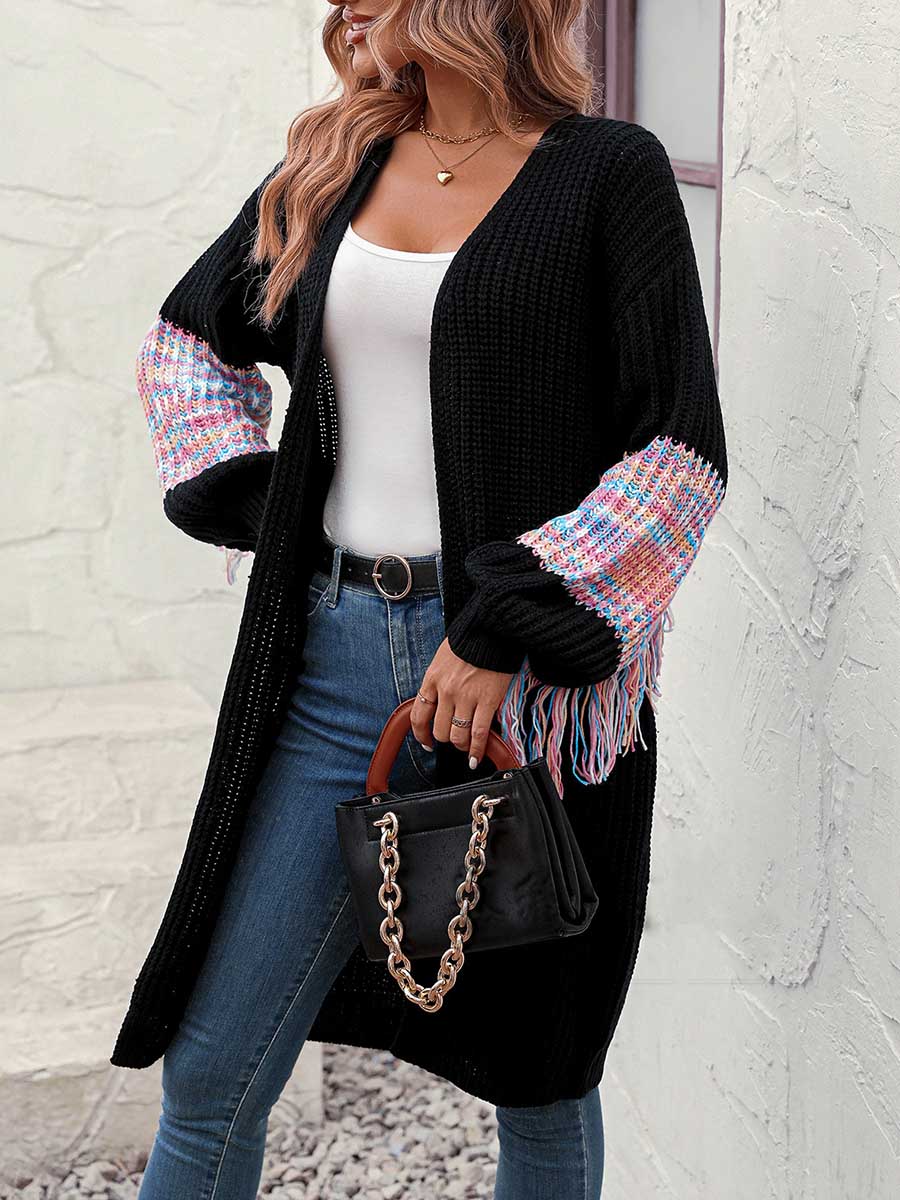 Lunimesd Fringed Knit Knit Sweater