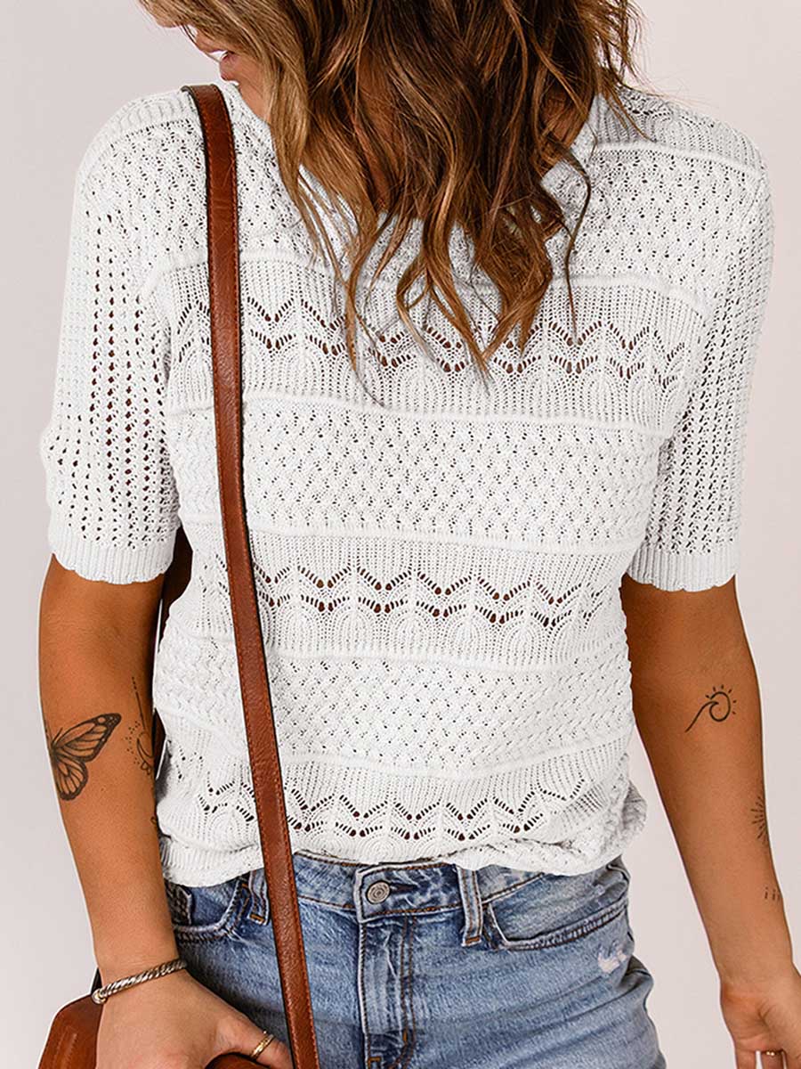 Lunimesd Round neck pullover bottom shirt