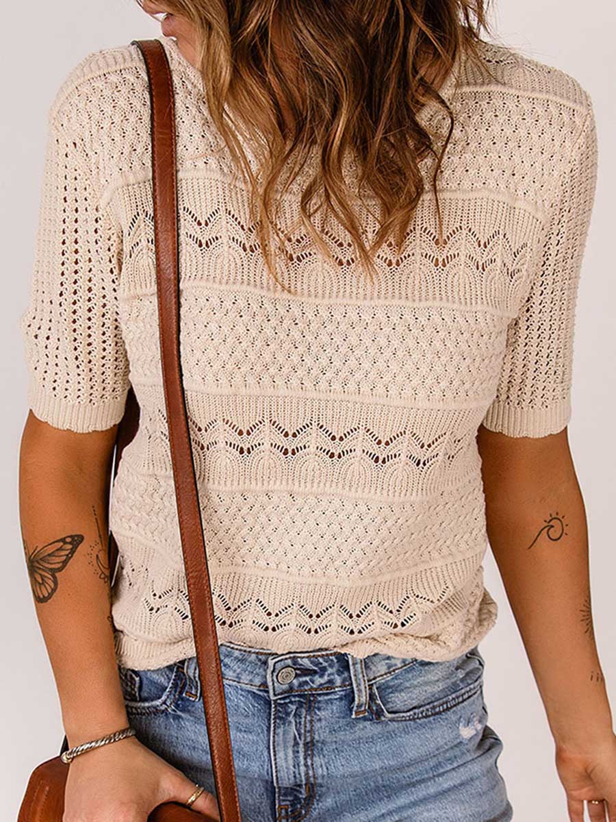 Lunimesd Round neck pullover bottom shirt