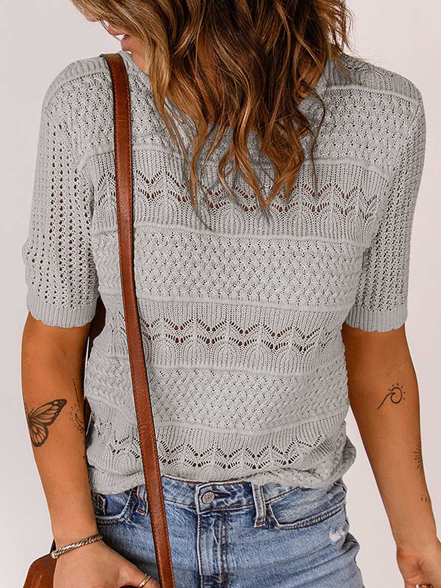 Lunimesd Round neck pullover bottom shirt