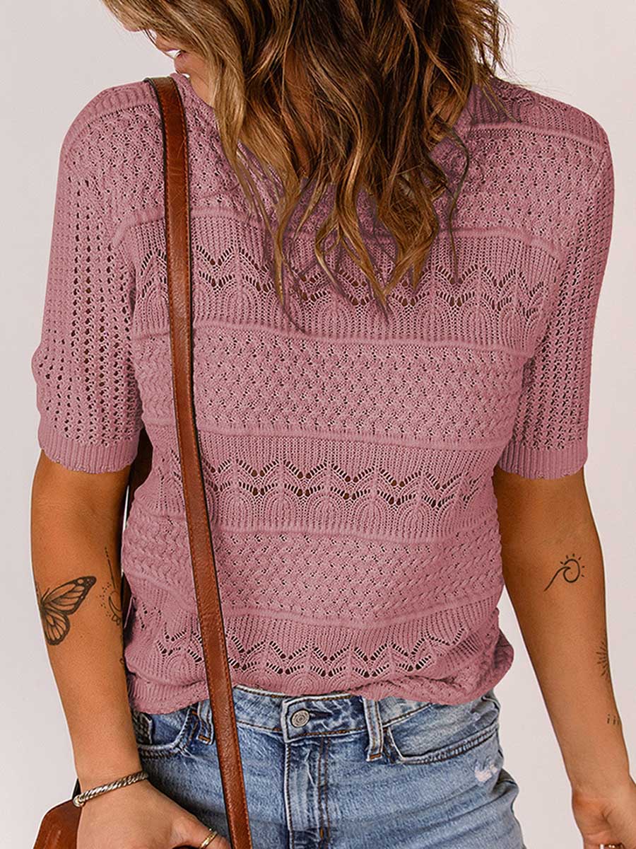Lunimesd Round neck pullover bottom shirt