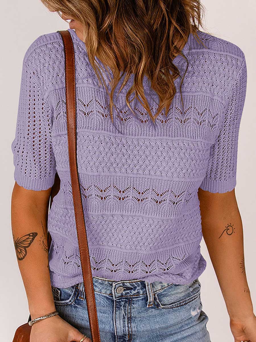 Lunimesd Round neck pullover bottom shirt