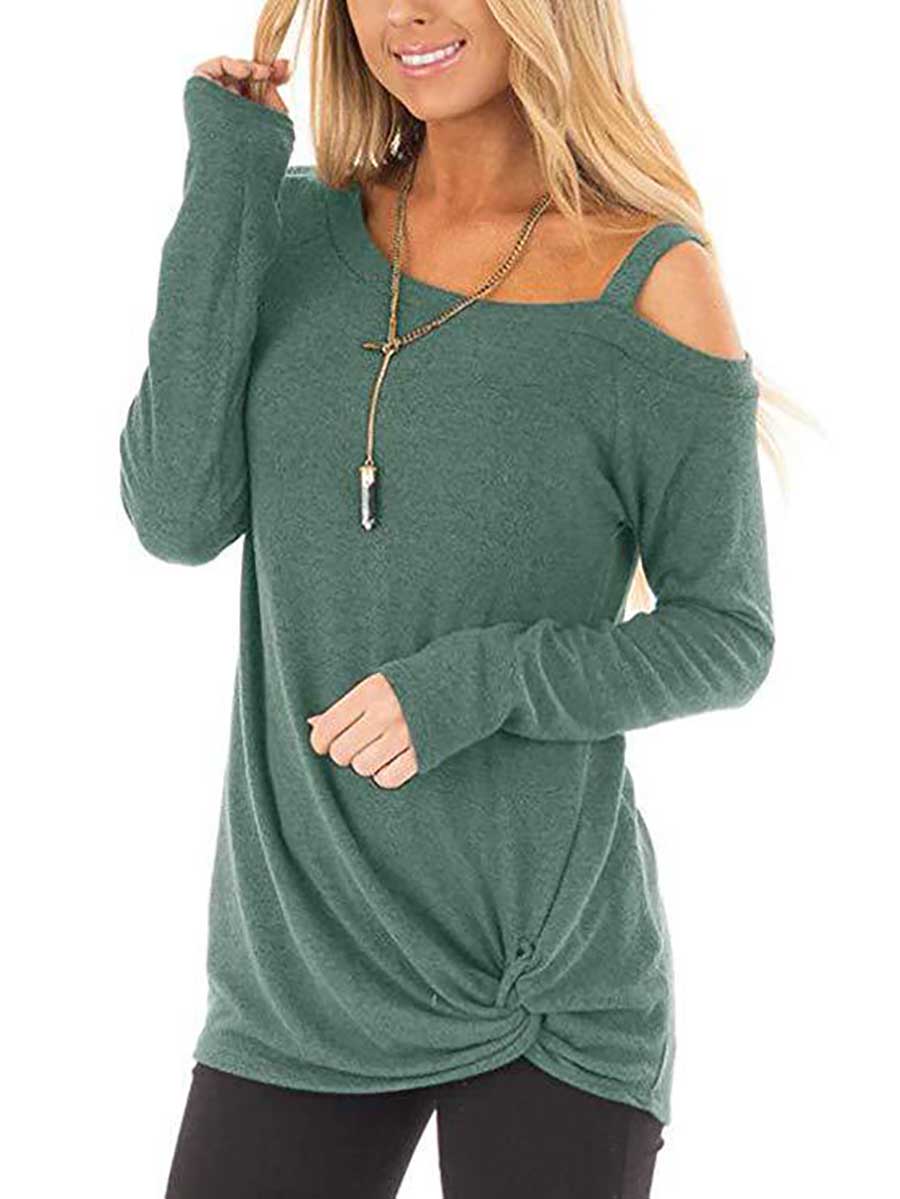 Lunimesd Long Sleeve Knotted Sweatshirt T-Shirt