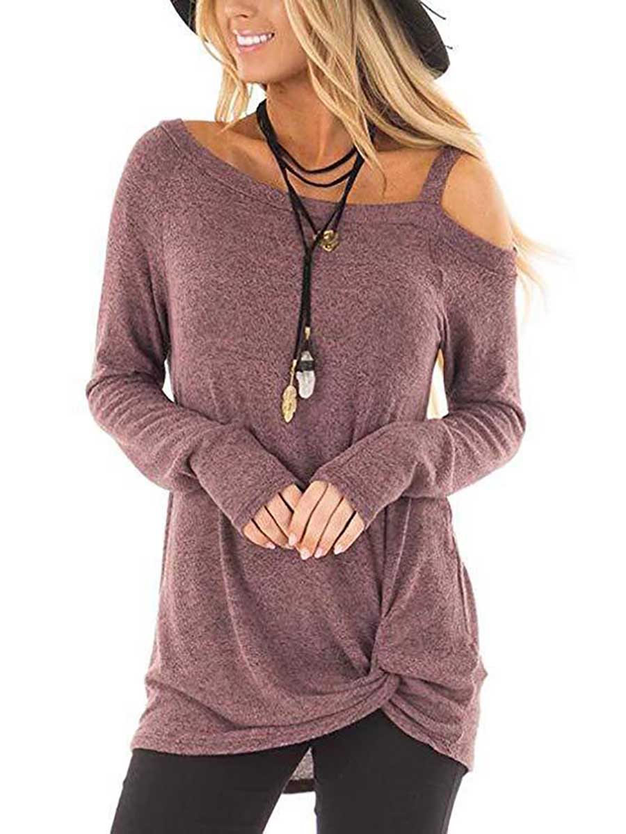 Lunimesd Long Sleeve Knotted Sweatshirt T-Shirt