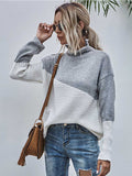 Lunimesd Color Clash Pullover Sweater
