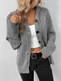 Lunimesd Hooded Drawstring Knit Cardigan Jacket