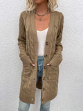 Lunimesd Long Twist Sweater Button Cardigan