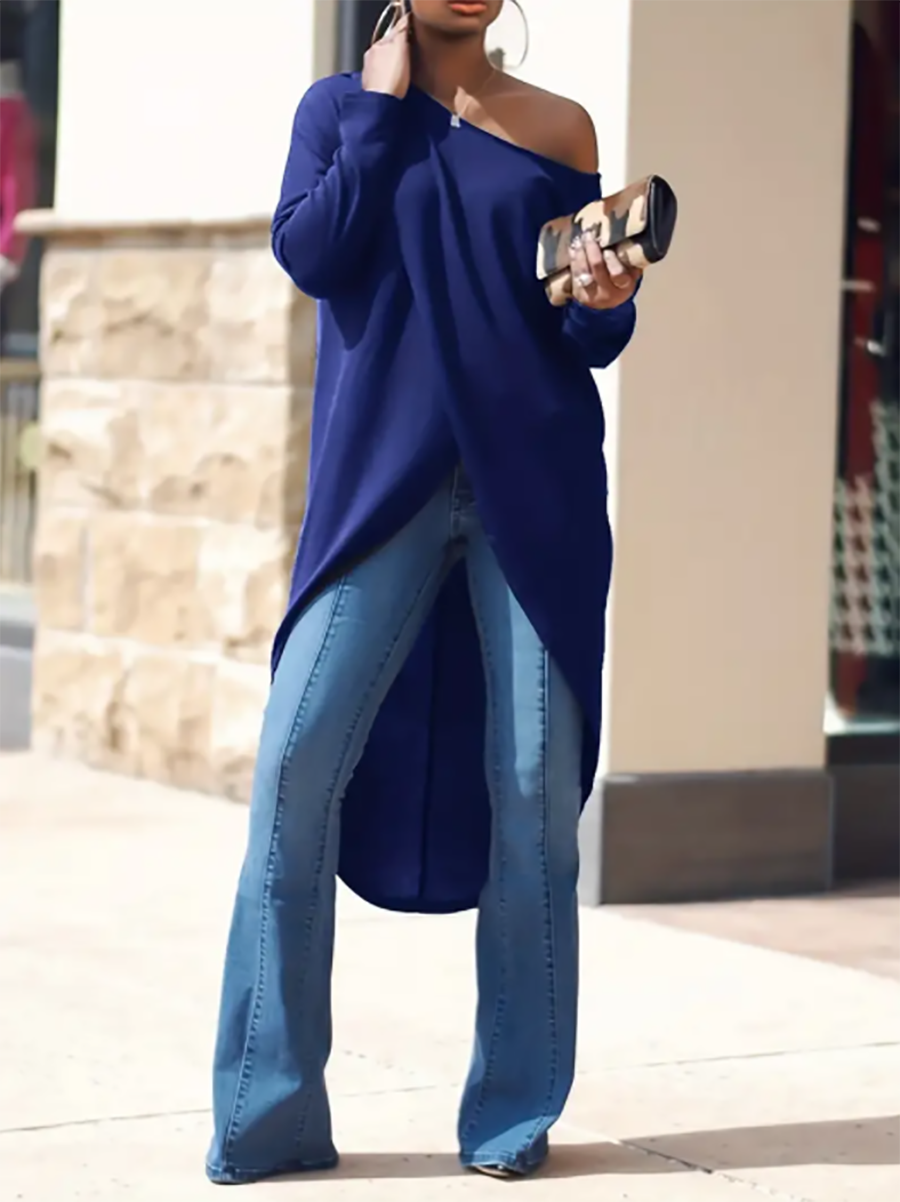 Lunimesd Sexy Split Shoulderless Dress Top