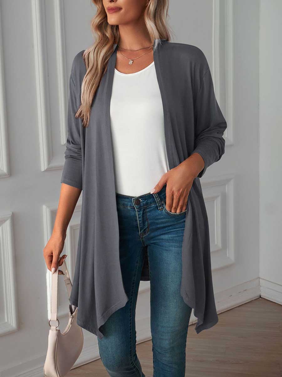 Lunimesd Long Sleeve Cardigan Jacket Long Top