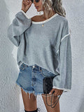 Lunimesd Crew Neck Knit Loose Sweater