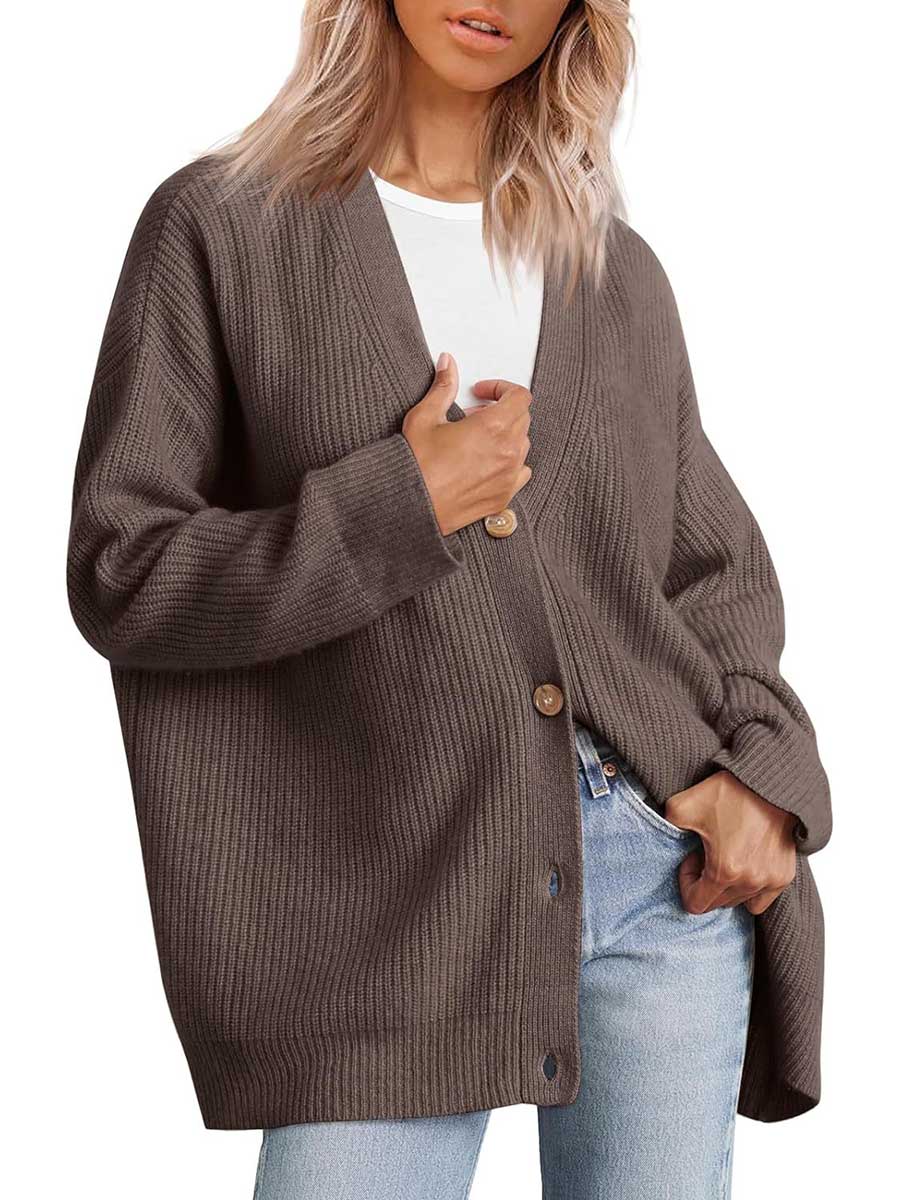 Lunimesd Cardigan V-neck Loose Knit Jacket