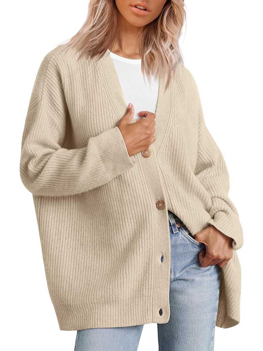 Lunimesd Cardigan V-neck Loose Knit Jacket