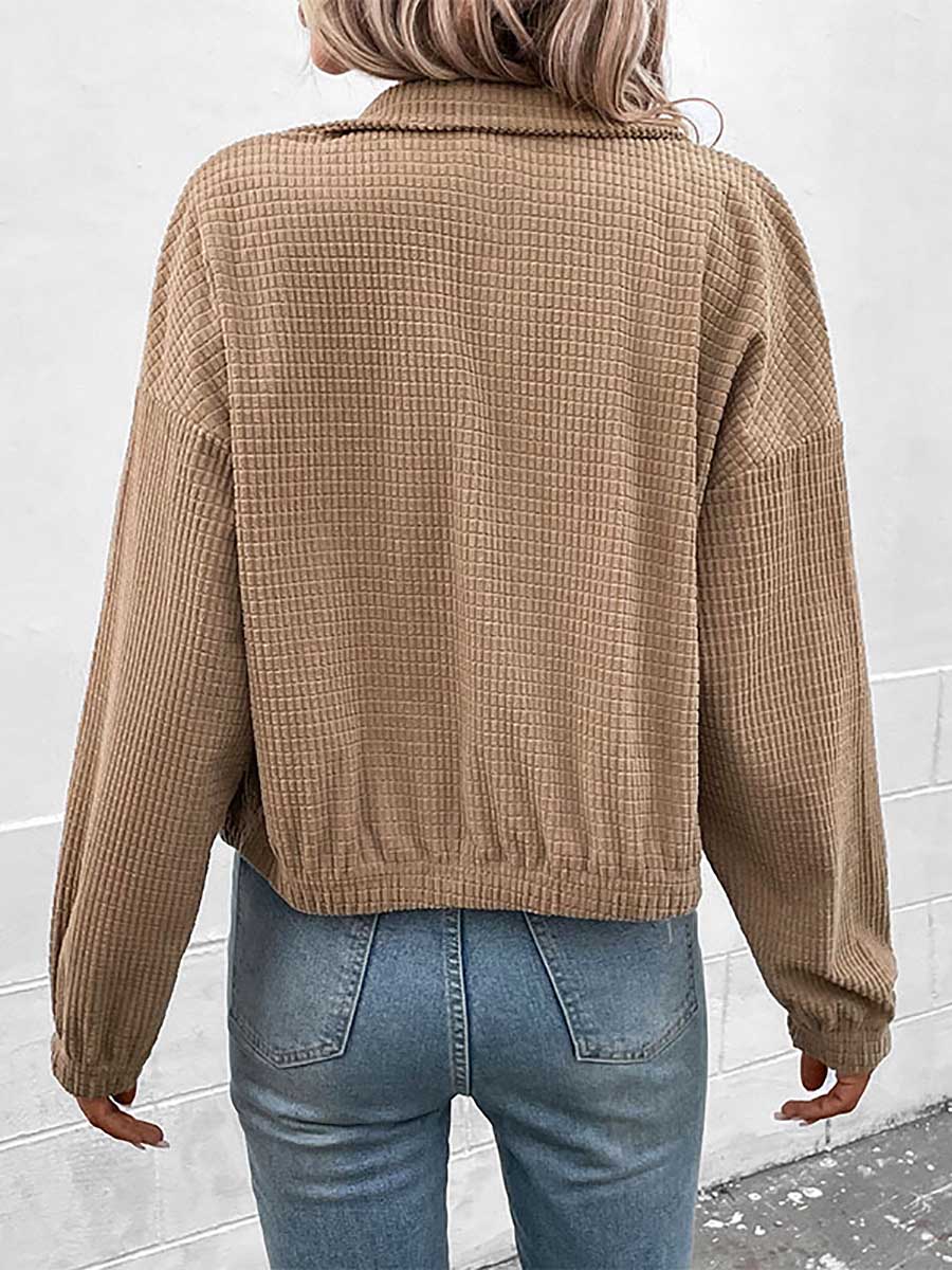 Lunimesd Stand-up Jacket Corduroy Short Coat