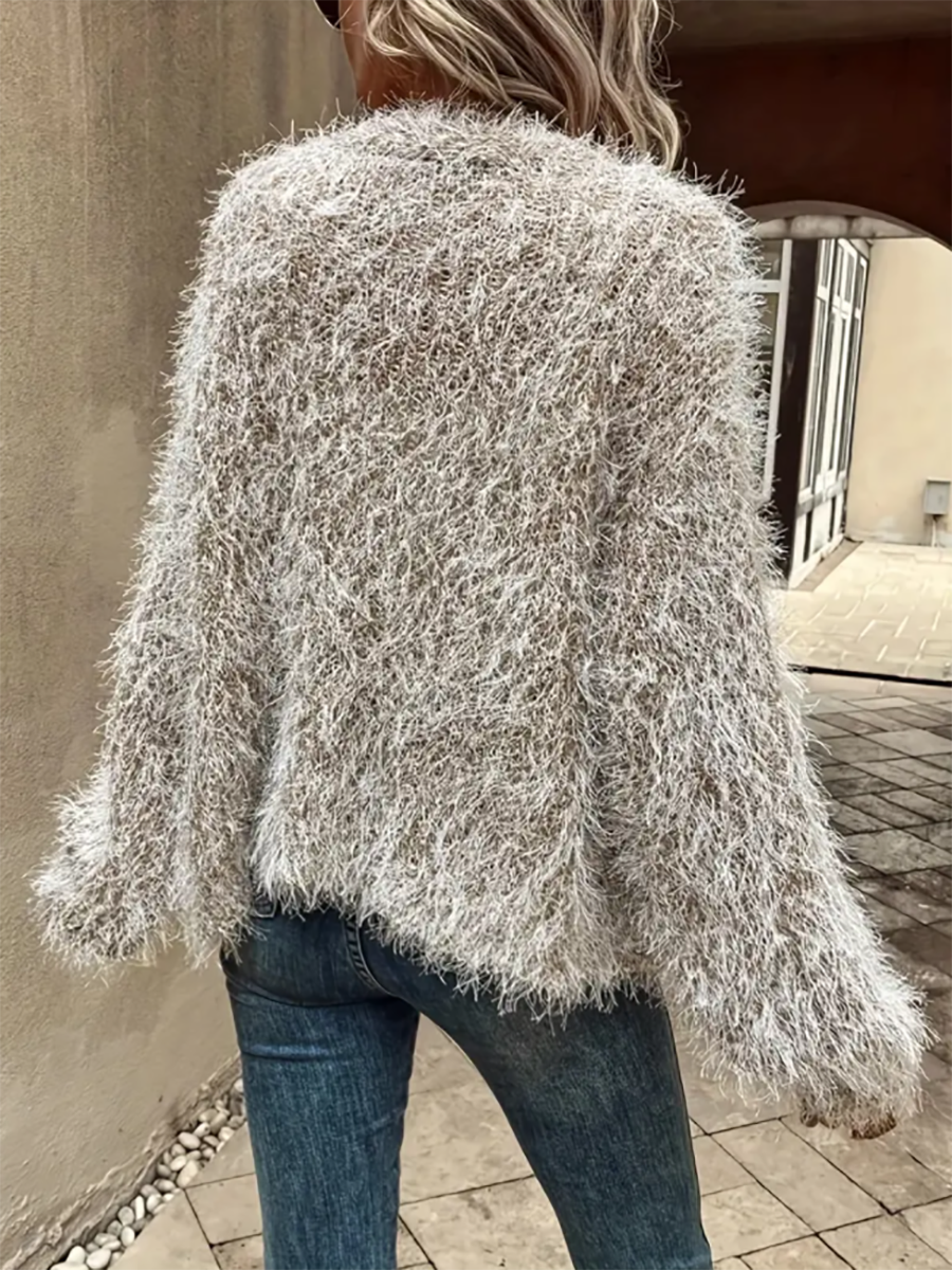 Lunimesd Plush Top Solid Color Jacket