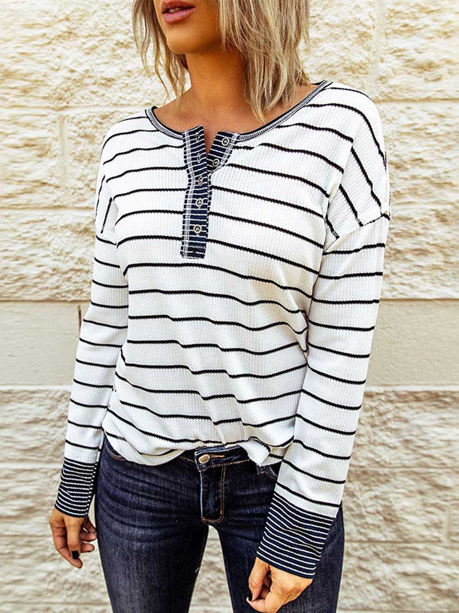 Bottom Shirt Round Neck Loose Tops