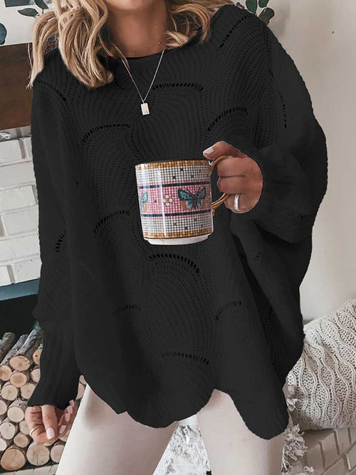 Bat Sleeve Casual Loose Sweater Knit Sweater