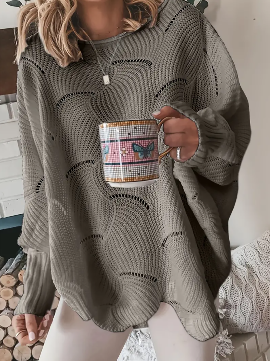 Bat Sleeve Casual Loose Sweater Knit Sweater