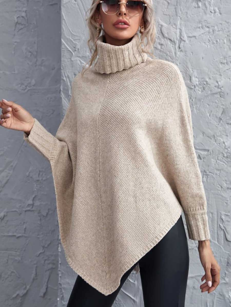 Lunimesd Drop Shoulder Irregular Knit Sweater Jacket