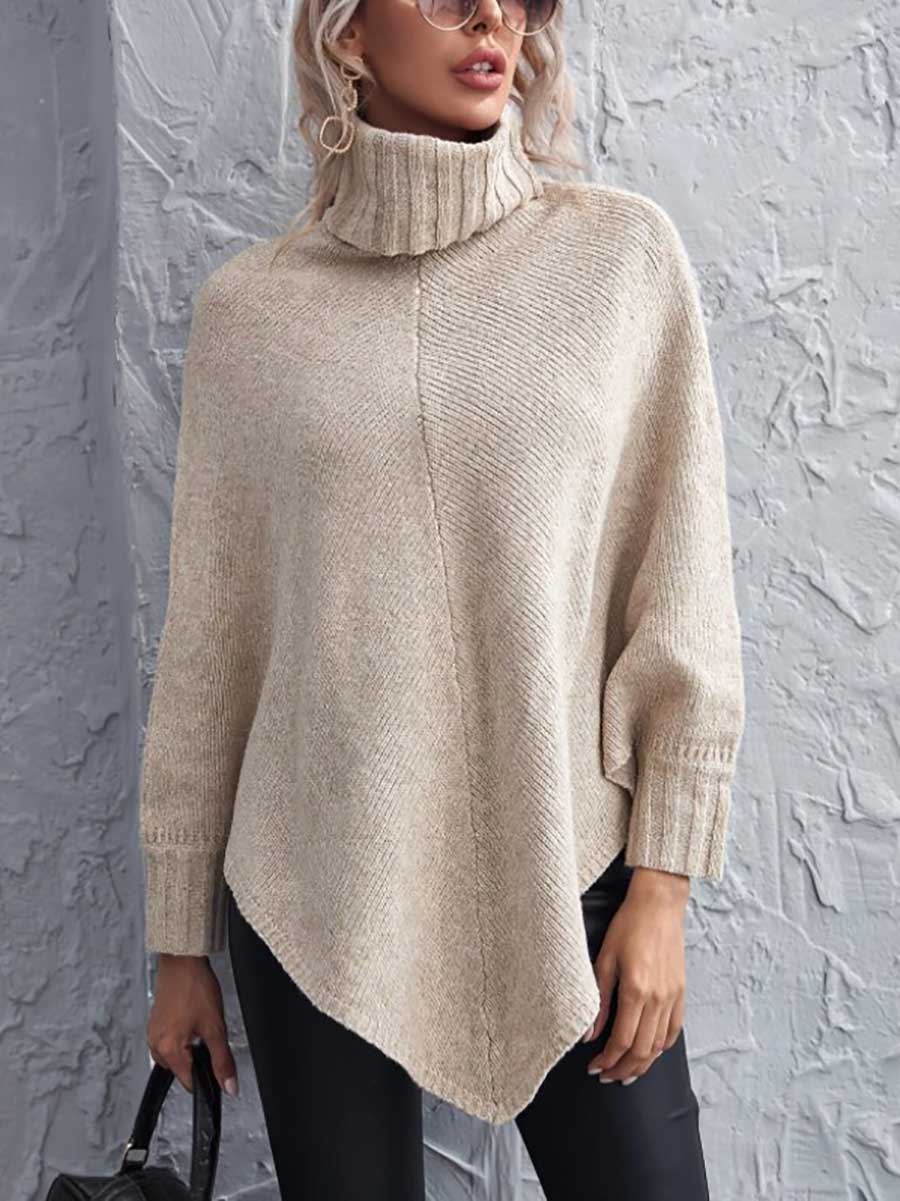 Lunimesd Drop Shoulder Irregular Knit Sweater Jacket