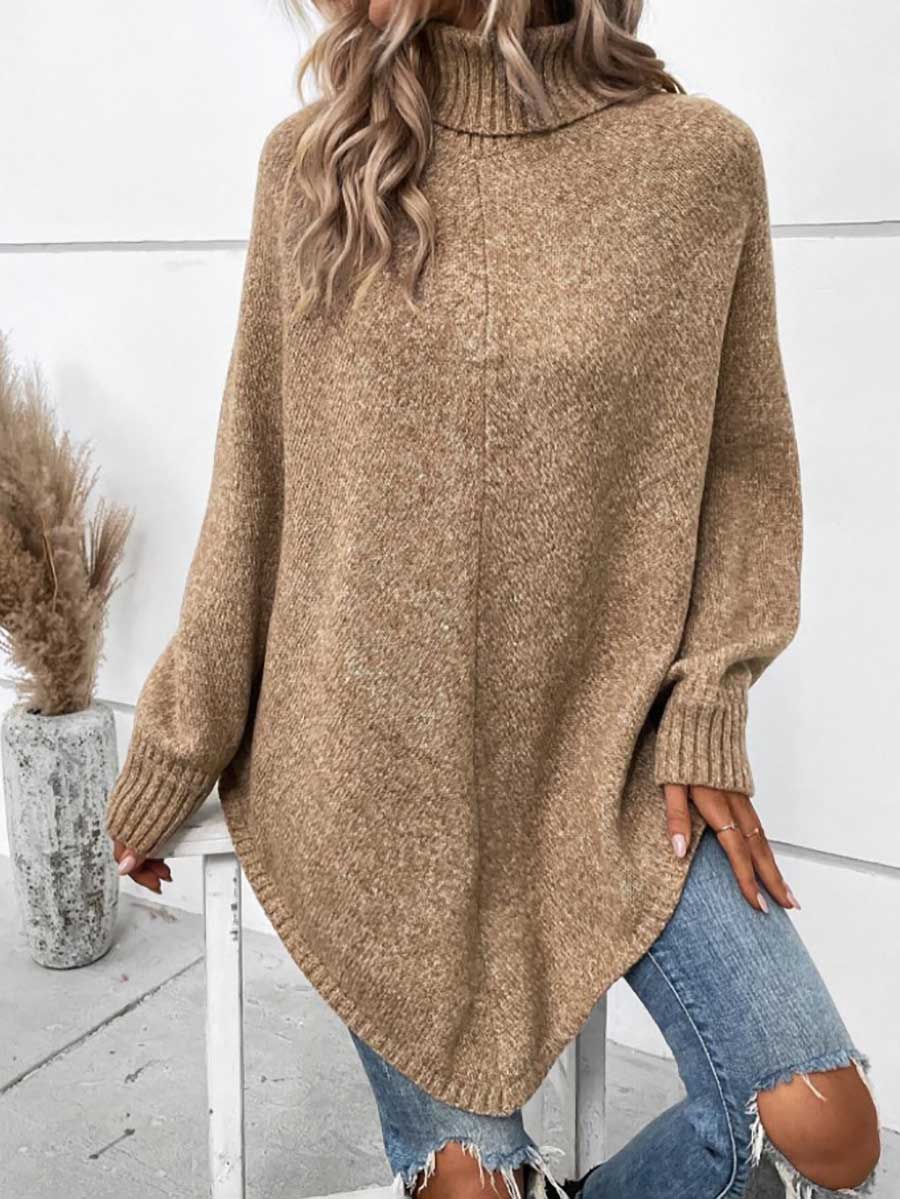 Lunimesd Drop Shoulder Irregular Knit Sweater Jacket