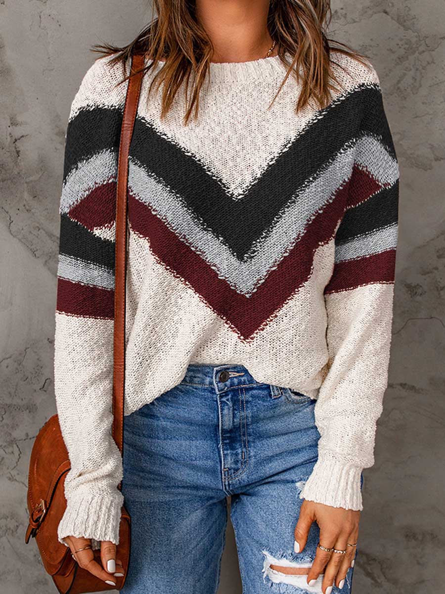 Lunimesd Pullover Sweater Round Neck Long Sleeve Sweater