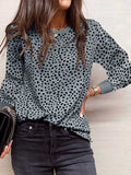Lunimesd Thin Printed Long Sleeve Loose Sweatshirt