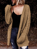 Lunimesd Long Sleeve Chunky Twisted Knit Cardigan Sweater Jacket
