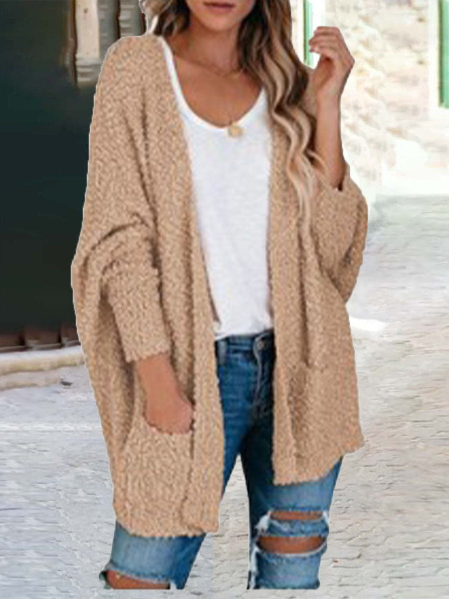 Lunimesd Casual Daily Solid Cardigan Cardigan Collar Tops(5 colors)
