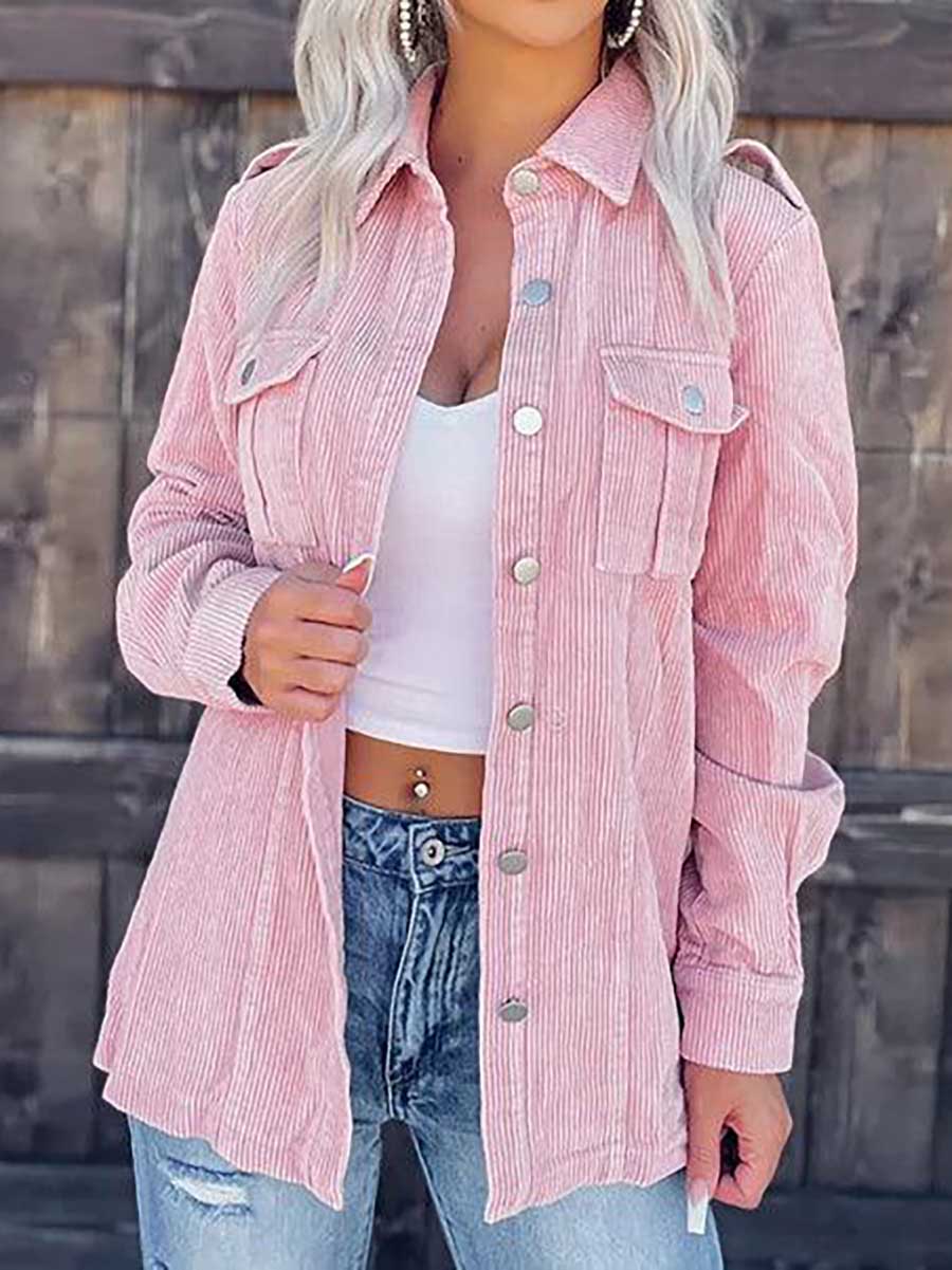Lunimesd Corduroy Button Shacket