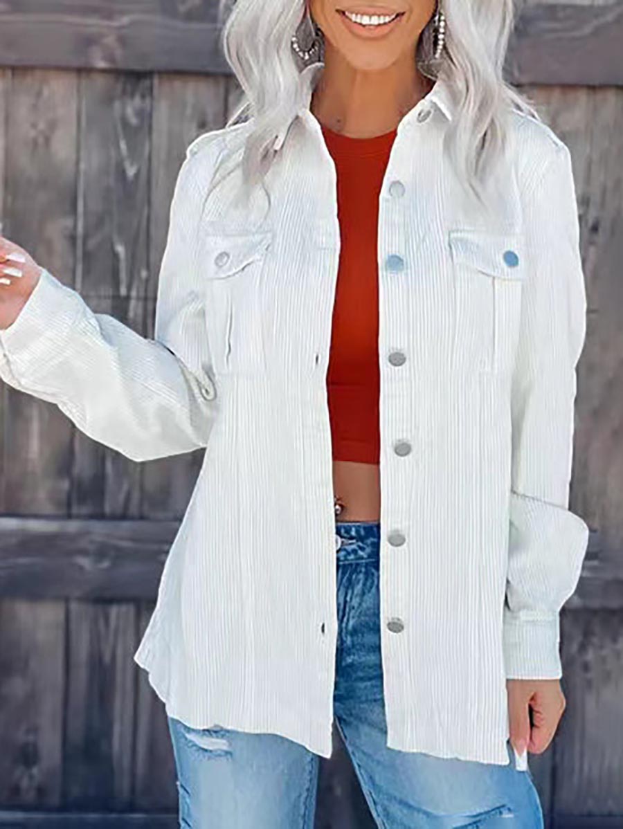 Lunimesd Corduroy Button Shacket
