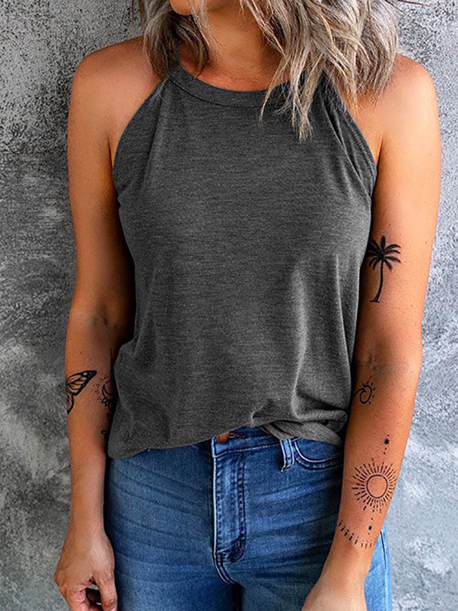 Lunimesd Solid Crewneck Summer Cami Top(6 colors)