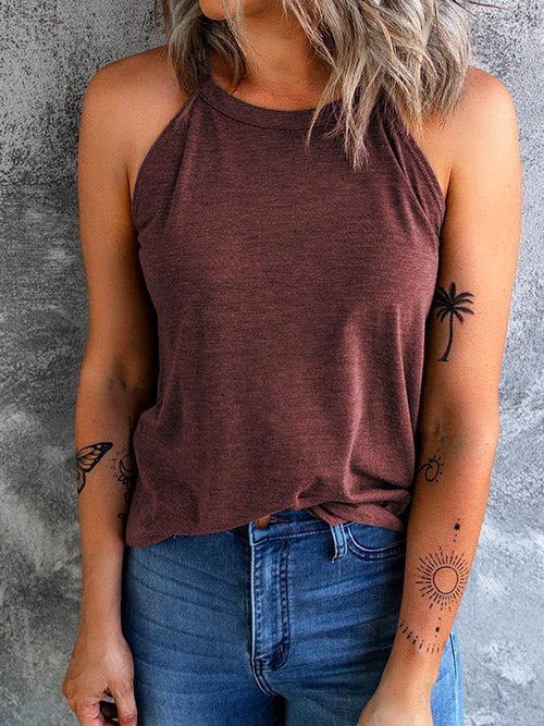 Lunimesd Solid Crewneck Summer Cami Top(6 colors)