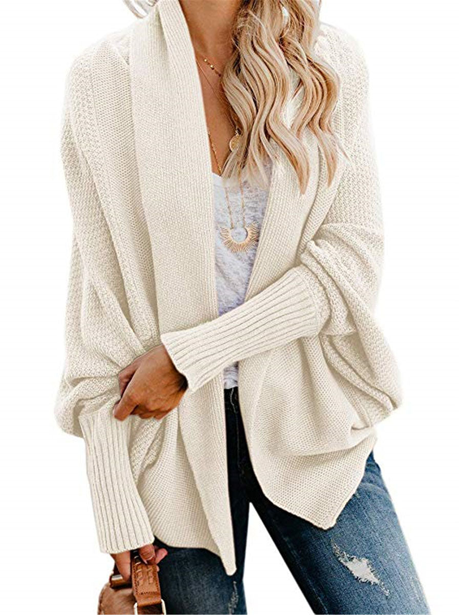 Lunimesd Bat sleeve plus size long knitted cardigan sweater（13 colors）