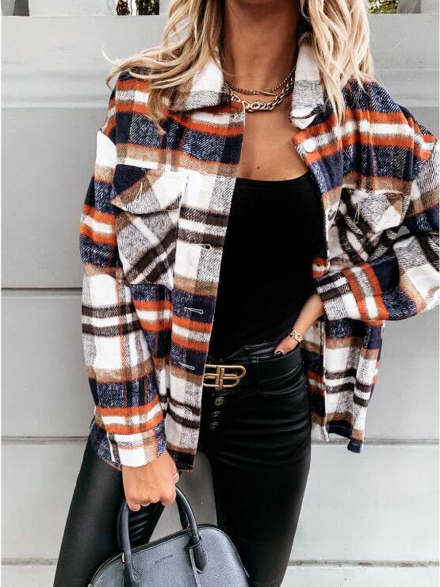 Pumpkin Patches Plaid Jacket(warm)